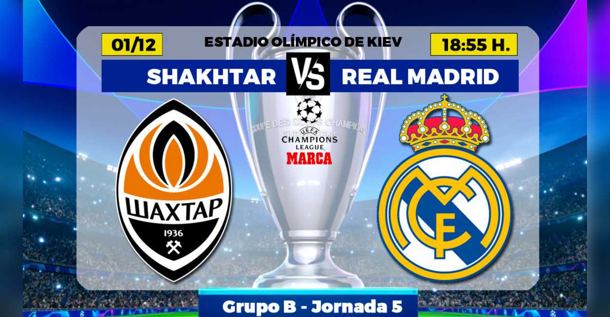 El Shakhtar se enfrentará contra el Real Madrid. | Foto: MARCA.