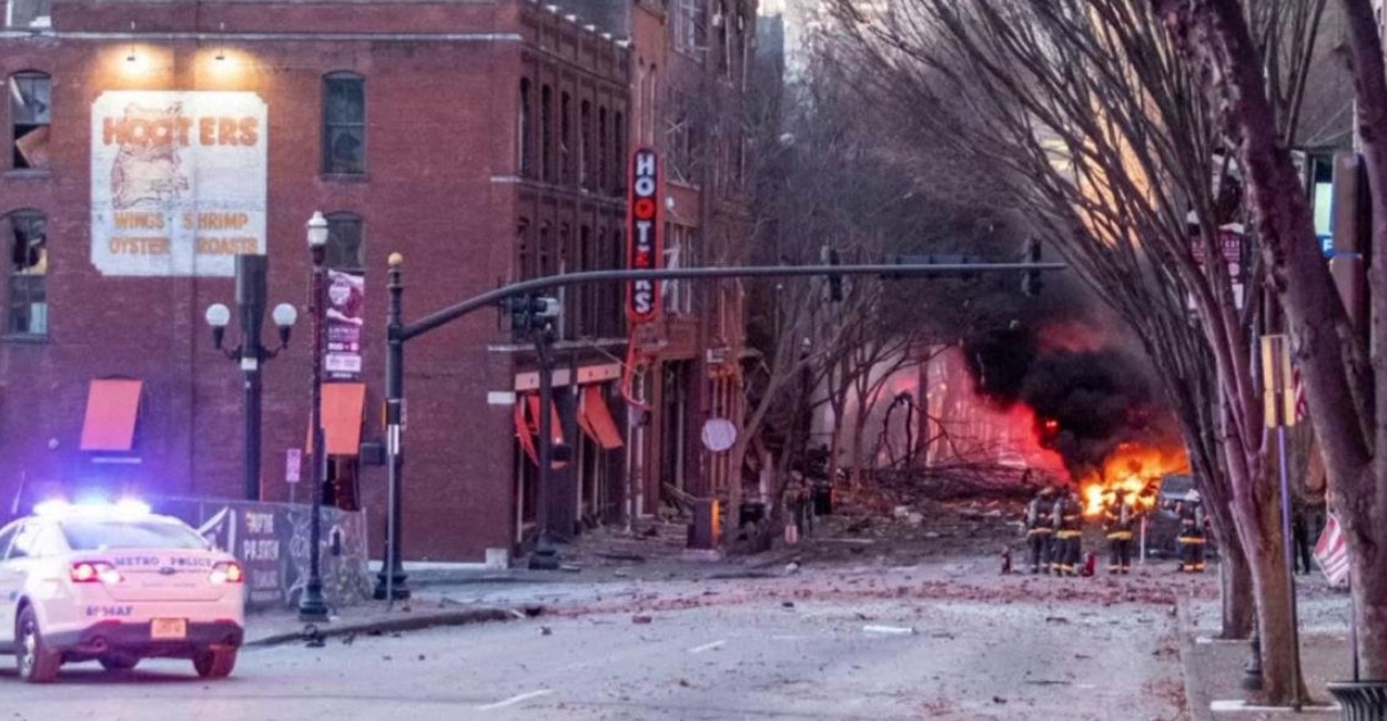 La explosión ocurrió el viernes en Nashville. | Foto: Twitter.