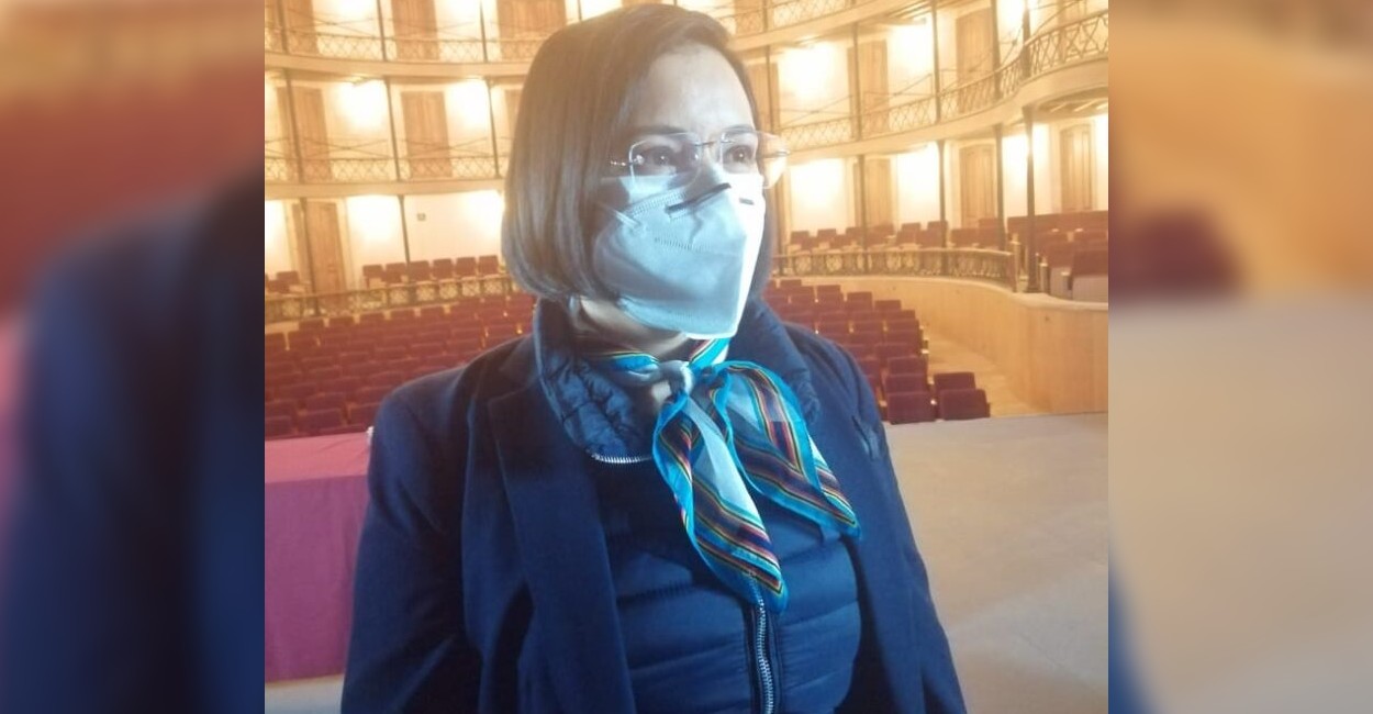 Ma. de la luz Domínguez Campos, presidenta de la CDHEZ. | Foto: Marcela Espino.