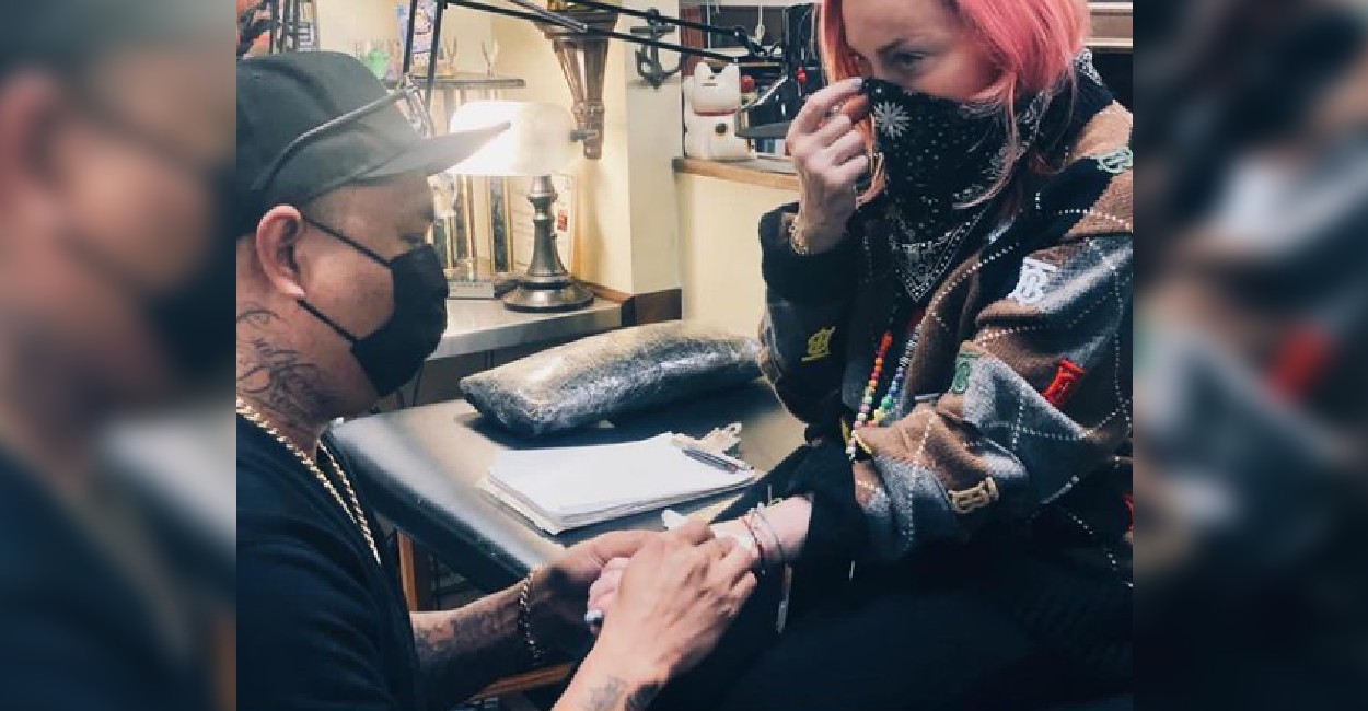 Madona publicó las fotografías de su tatuaje. | Foto: Instagram.