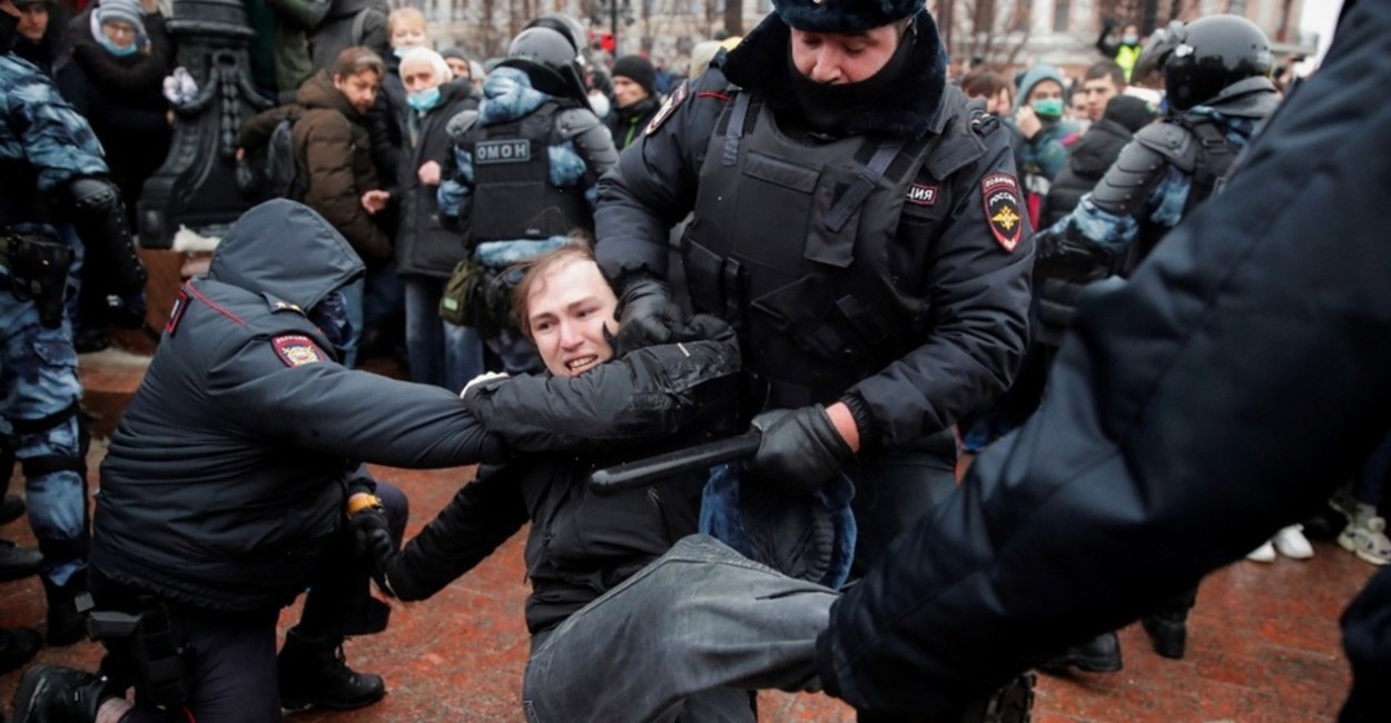 Detuvieron a miles de manifestantes en Rusia. | Foto: Cortesía.