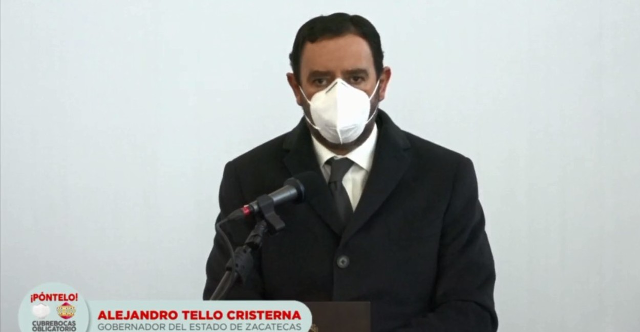 Alejandro Tello, gobernador de Zacatecas. | Foto: Captura de pantalla.