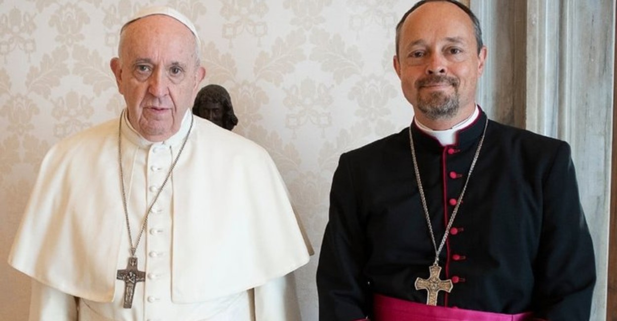 El papa Francisco y Mitja Leskovar. | Foto: Cortesía.