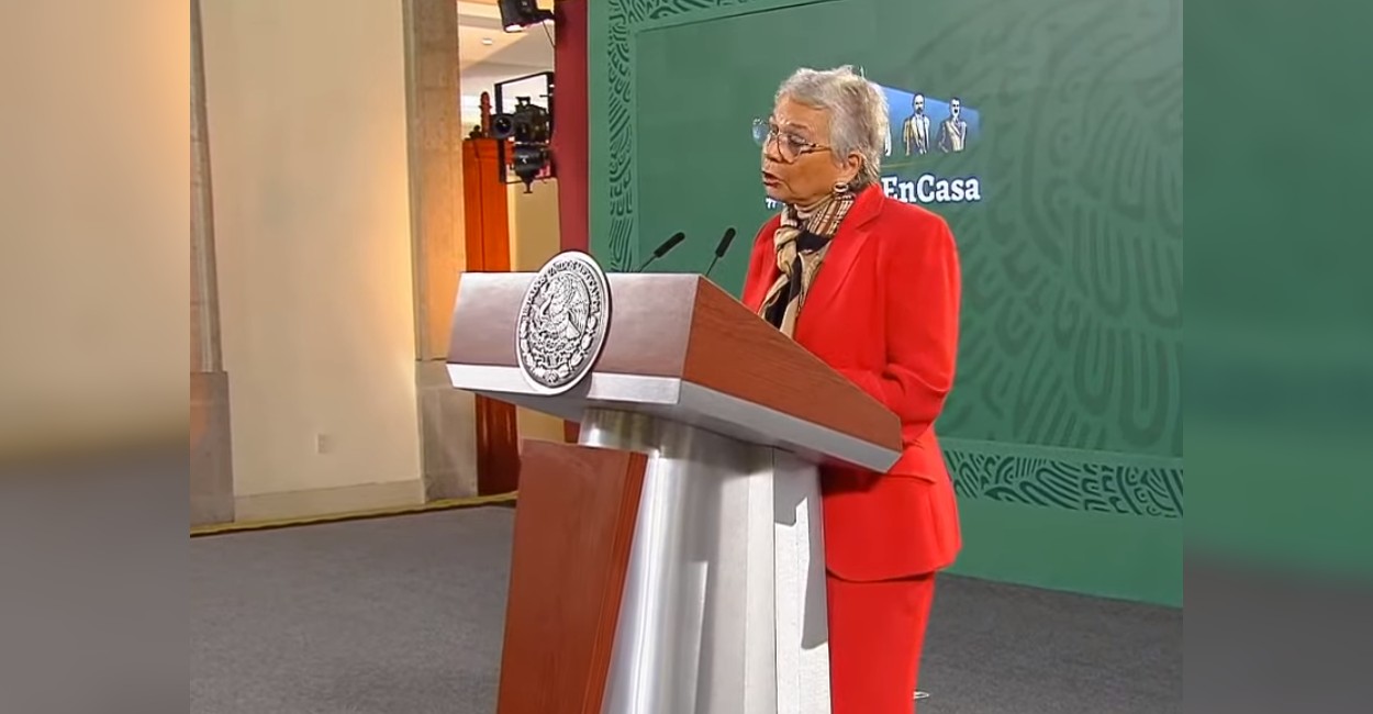 Olga Sánchez Cordero, secretaria de Gobernación. | Foto: Captura de pantalla.