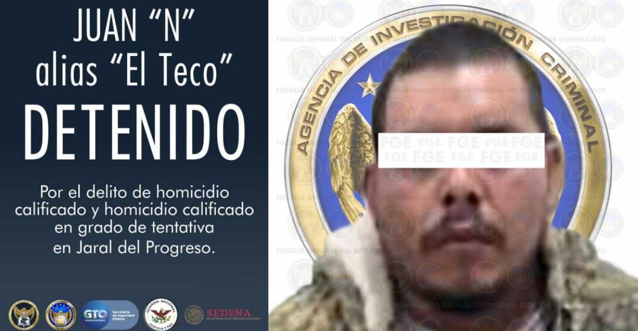 La detención se dio en el estado de Guanajuato.