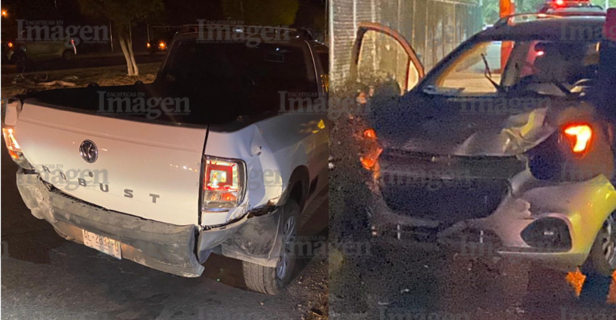Ambos automóviles sufrieron daños materiales. | Foto: IMAGEN.