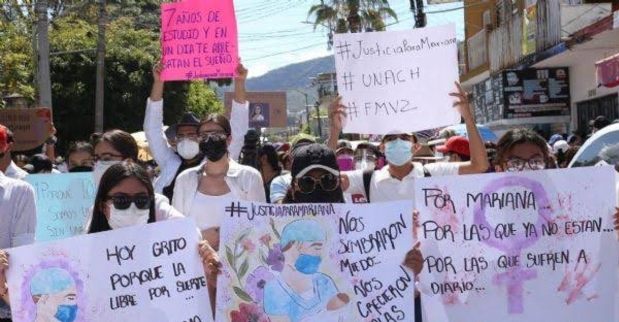 Salieron a las calles a exigir justicia para Mariana. | Foto: Cortesía.