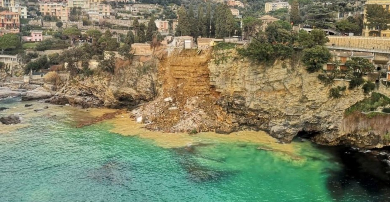 Los deslizamientos de tierra no son inusuales a lo largo de la costa rocosa de Liguria. | Foto: Cortesía.
