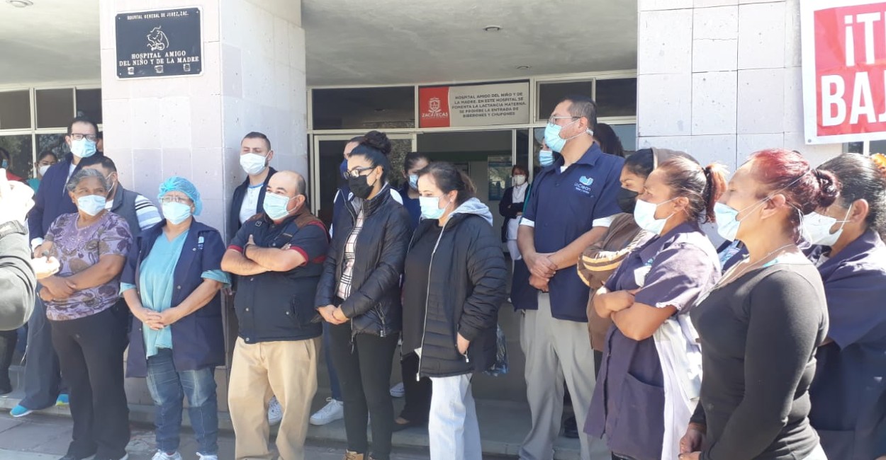También trabajadores de la salud en Jerez exigieron la vacuna. | Foto: Silvia Vanegas.