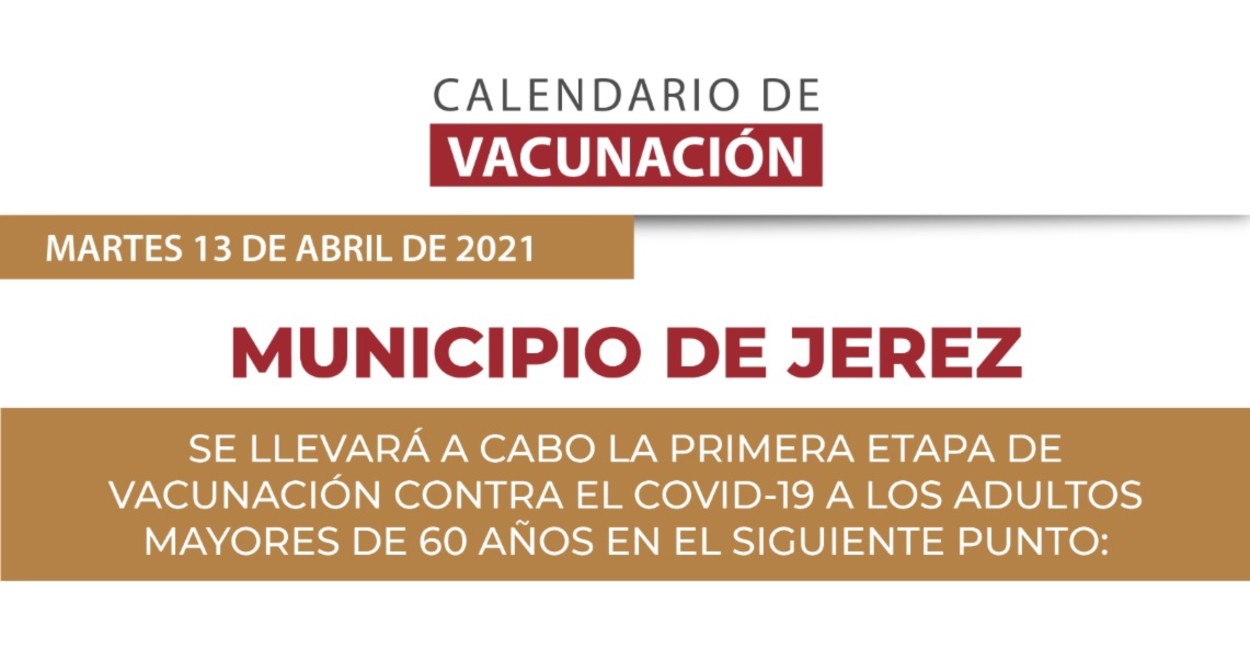 Calendario de vacunación en Jerez. | Cortesía.