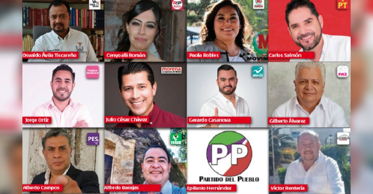 Estos son los candidatos que buscan la presidencia municipal de Guadalupe. | Fotos: Cortesía.