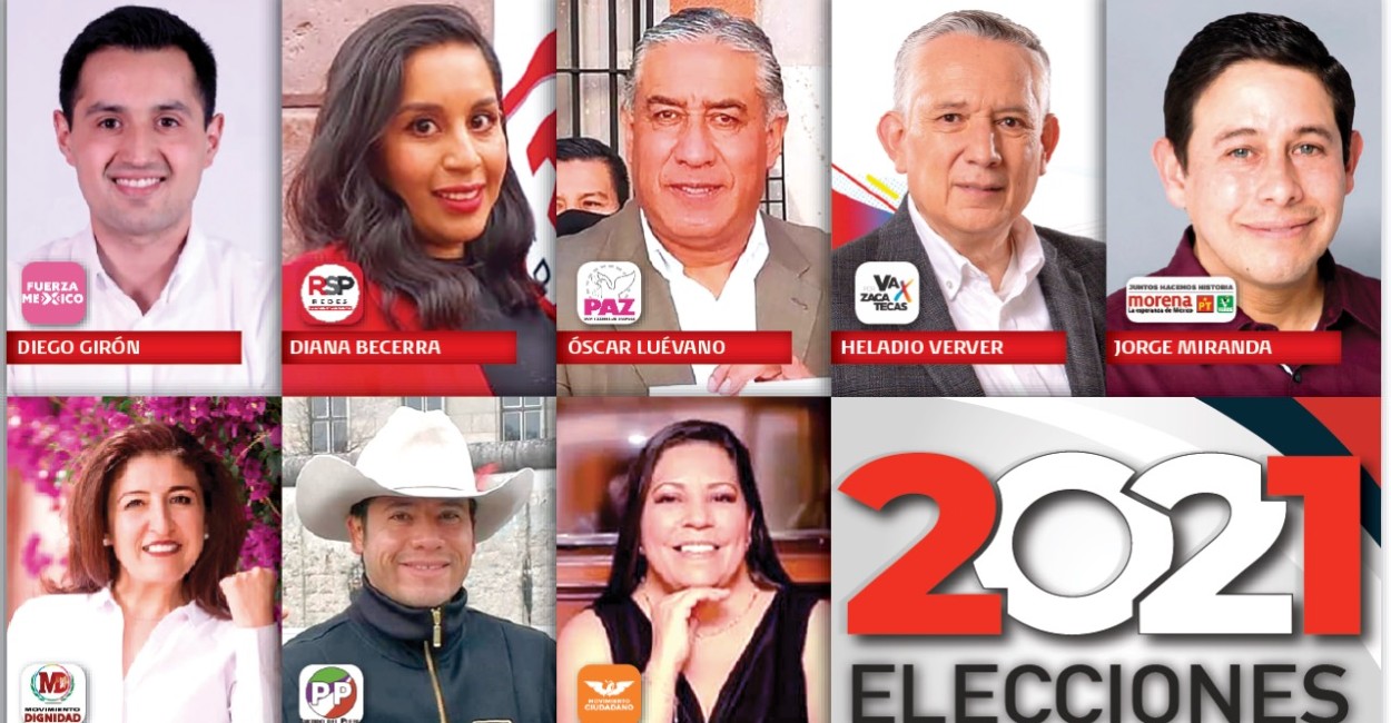 Estos son los candidatos a la Presidencia Municipal de Zacatecas.