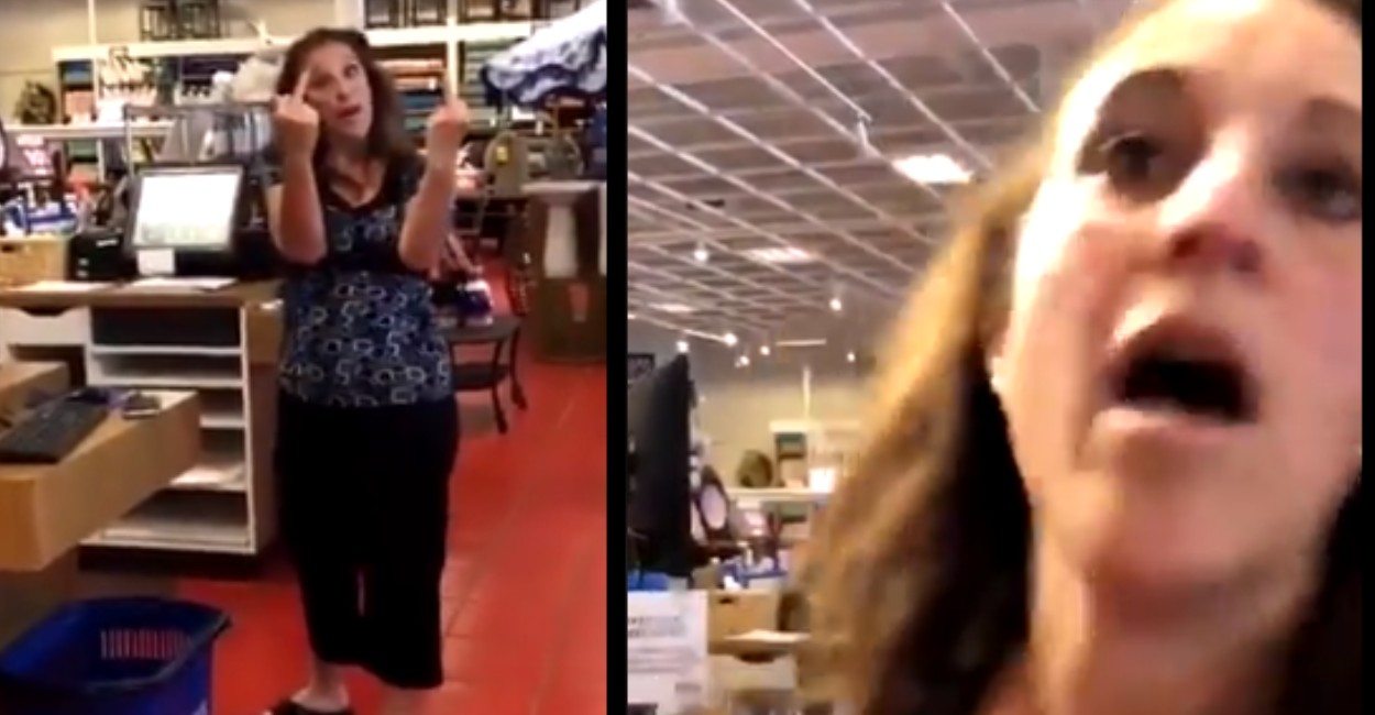 En el video, se ve cómo la mujer se acerca a toser a la persona que graba. | Foto: captura de pantalla.