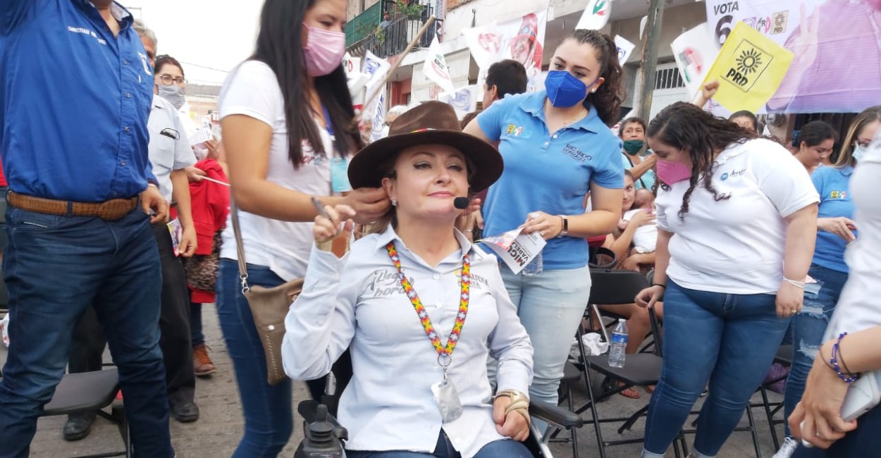 Claudia Anaya, candidata a gobernadora de Zacatecas. | Fotos: Rocío Ramírez.