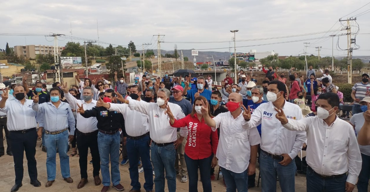 Los candidatos de la alianza Va por Zacatecas agradecieron el respaldo. | Foto: Cortesía.