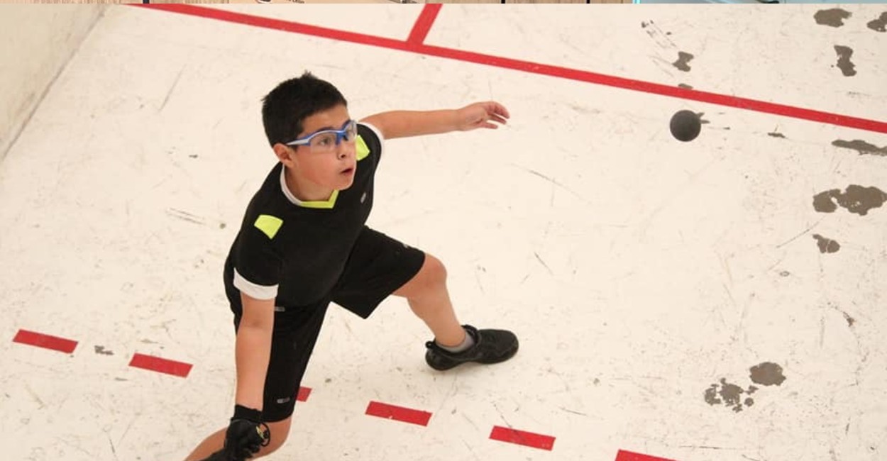 El niño Osvaldo Oropeza participará en los Juegos Panamericanos de Raquetball. |Foto: Cortesía. 