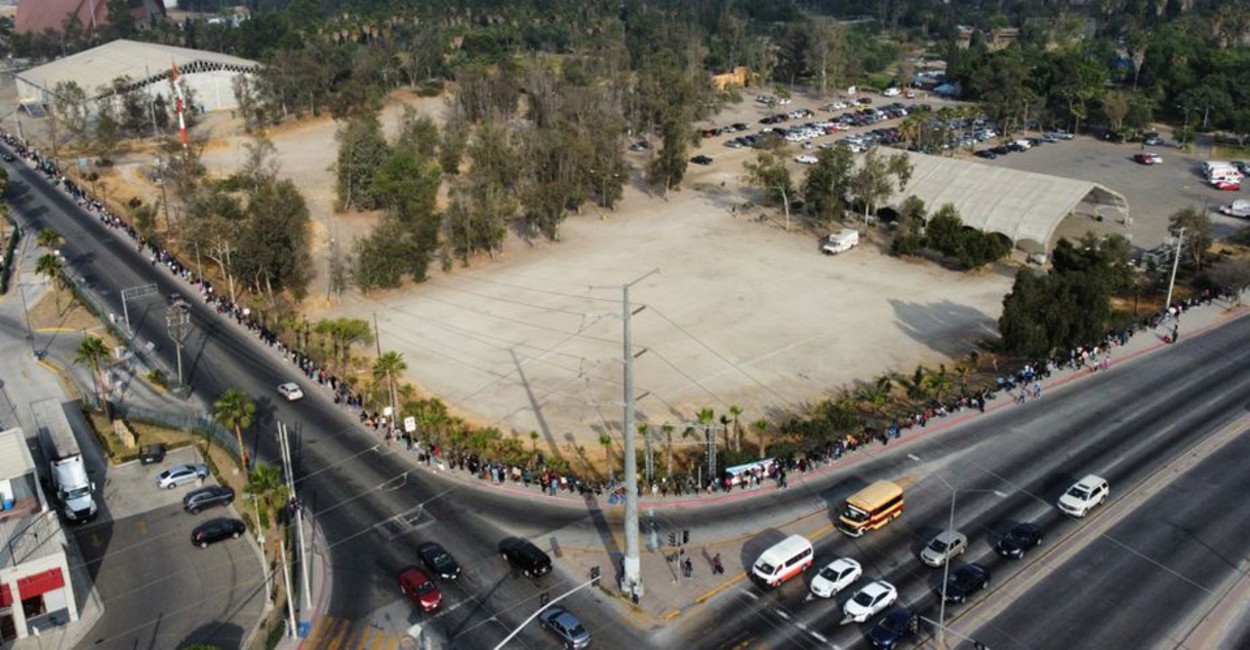 
Miles de personas han tenido que esperar en largas filas su turno. | Foto: Milenio