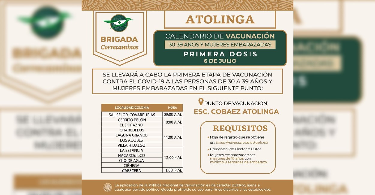 Vacunación anticovid de 30 a 39 años Zacatecas. Foto: Cortesía.