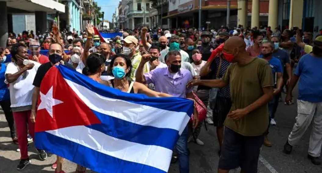 Los cubanos salieron desde el domingo pasado a las calles a marchar. | Foto: cortesía. 