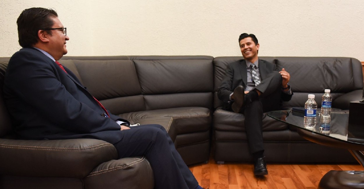 El alcalde electo de Guadalupe  acordó con el rector mantener y reforzar la coordinación entre ambas instituciones. Foto: Cortesía.