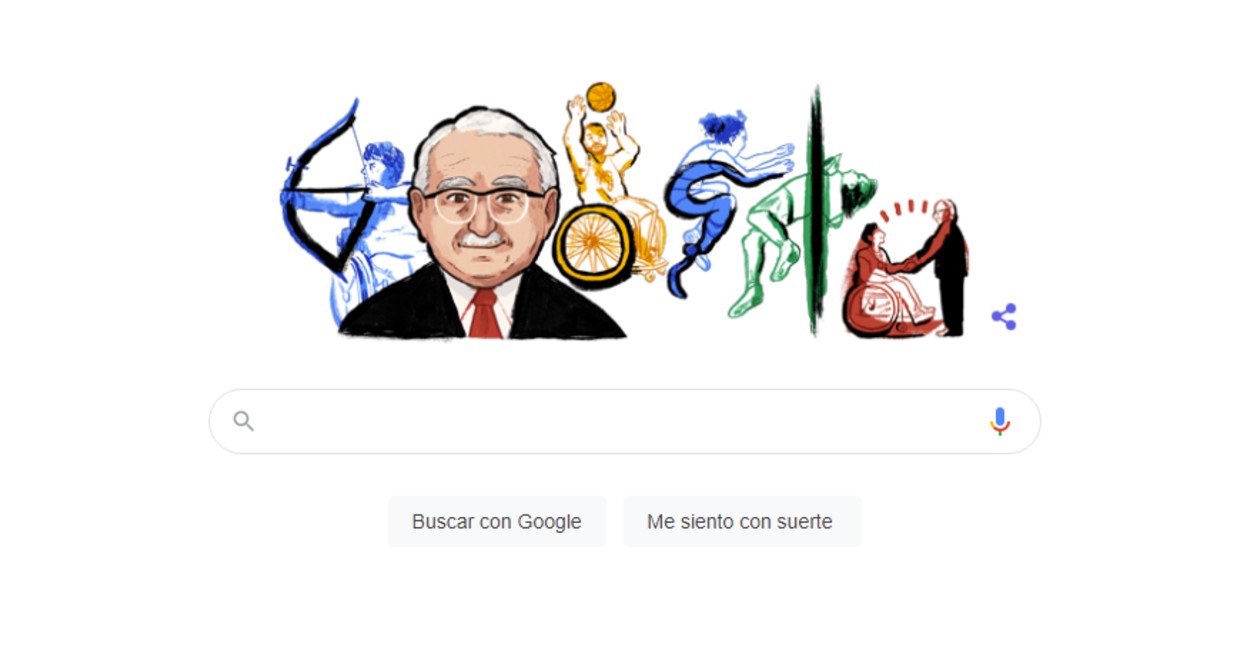 Google homenajeó al padre de los Juegos Paralímpicos. | Foto: Captura de pantalla.