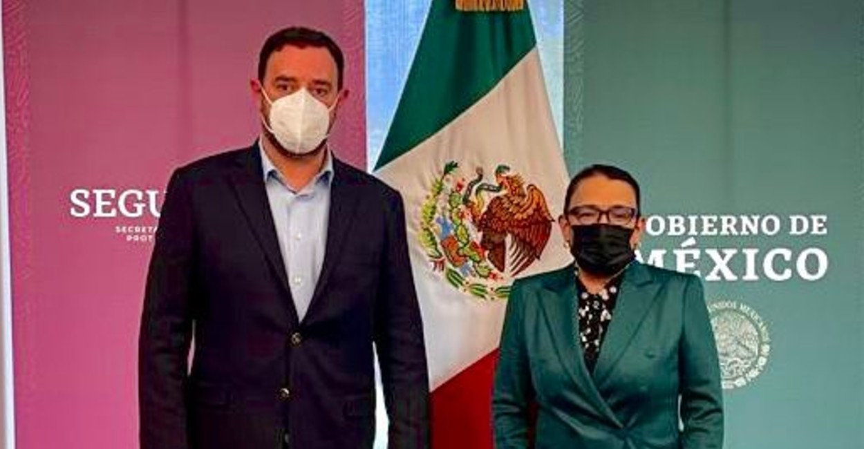 Alejandro Tello se reunió con Rosa Icela Rodríguez Velázquez para solicitar un reforzamiento en la presencia de las fuerzas federales.  | 
 Foto: Cortesía