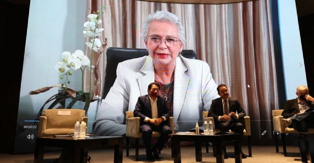 Olga Sánchez Cordero mandó un videomensaje a legisladores de Morena. | Foto: Cortesía.