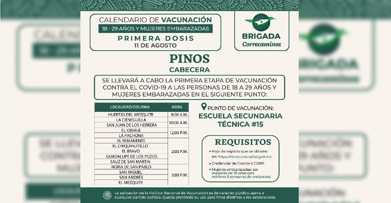 Lleve credencial del INE y su hoja de registro impresa, la cual pueden obtener en https://mivacuna.salud.gob.mx | Foto: Cortesía.