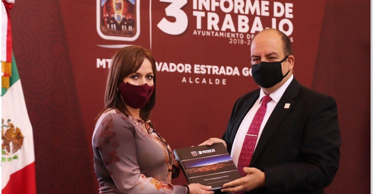 Salvador Estrada, alcalde de Zacatecas, rindió su tercer informe. |Foto: Cortesía. 
