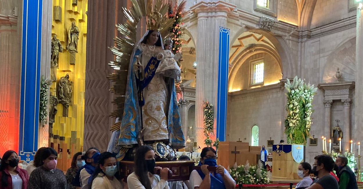 La Virgen del Patrocinio fue honrada en la catedral de Zacatecas |Foto: Miguel Alvarado. 
