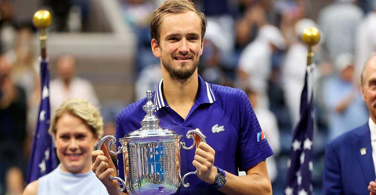  Daniil Medvedev, de 25 años, le arrancó el triunfo al número uno del mundo, Novak Djokovic. / Foto: Cortesía