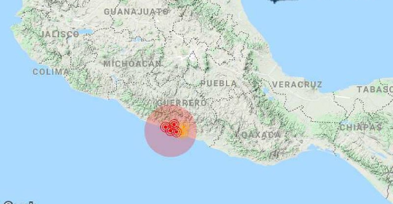 El sismo ocurrió en Acapulco, Guerrero.