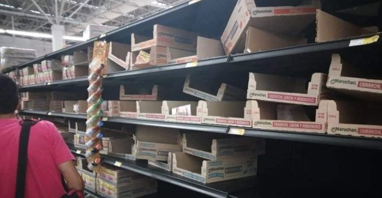 Se terminaron todas las sopas Maruchan de los supermercados. | Foto: Twitter.