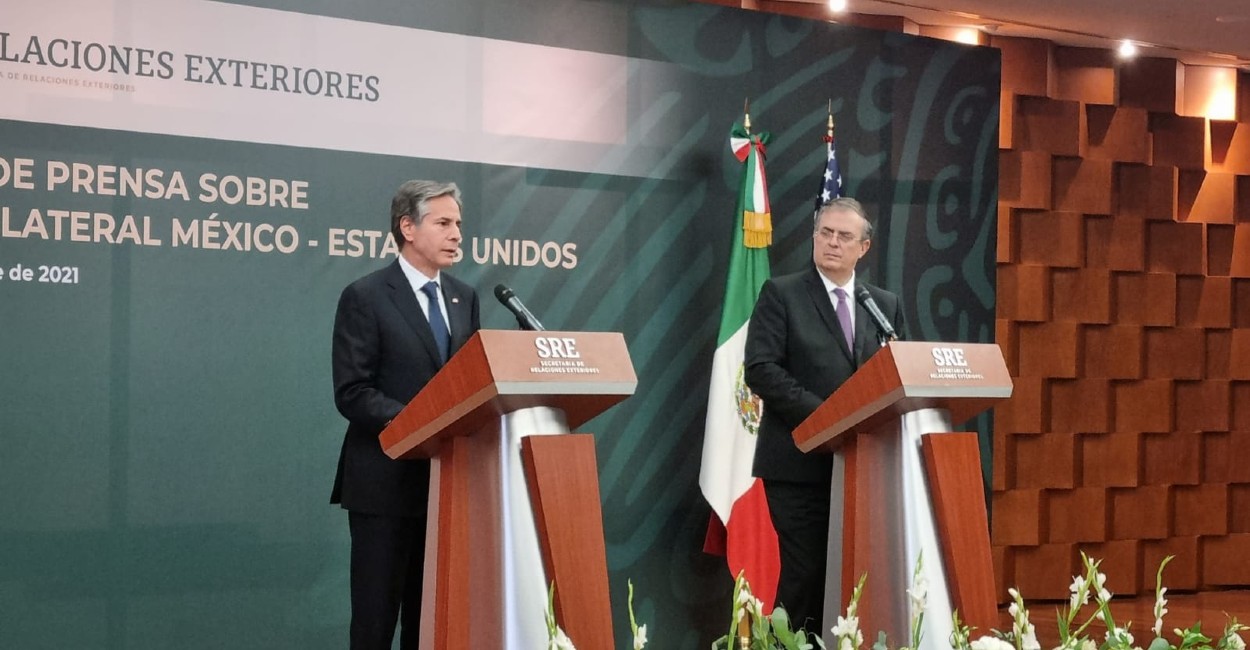 El secretario de Estado de Estados Unidos, Antony Blinken, y el canciller, Marcelo Ebrard. | Foto: Cortesía.