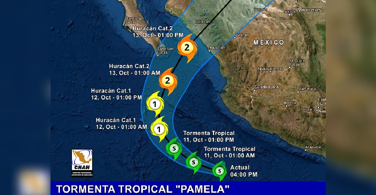 Pamela llegaría como tormenta a Zacatecas. | Foto: Cortesía.