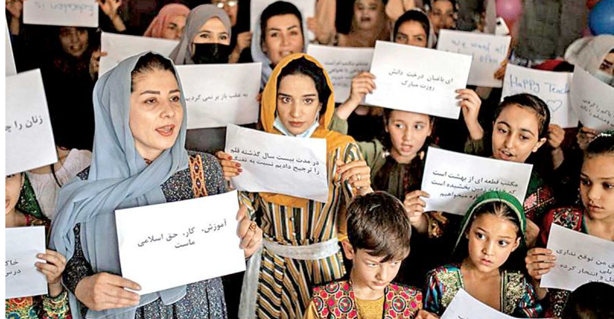 Mujeres y niñas afganas se han manifestado para exigir su derecho a la educación. / Foto: Cortesía