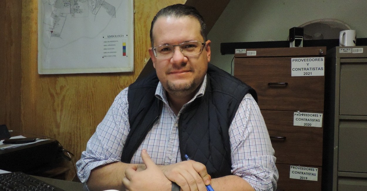 David Alejandro Juárez Caldera, Titular del Órgano de Control Interno en el Municipio. | foto: Silvia Vanegas.