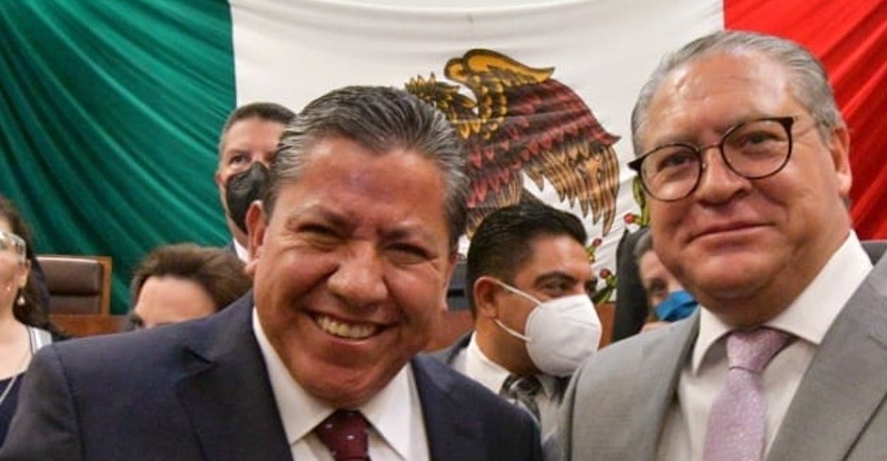 El gobernador David Monreal y el exdiputado Javier Calzada.