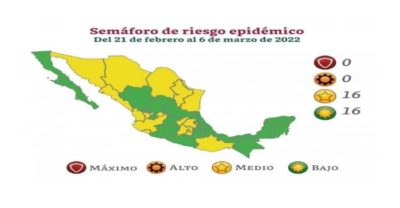 Semáforo epidemiológico Zacatecas