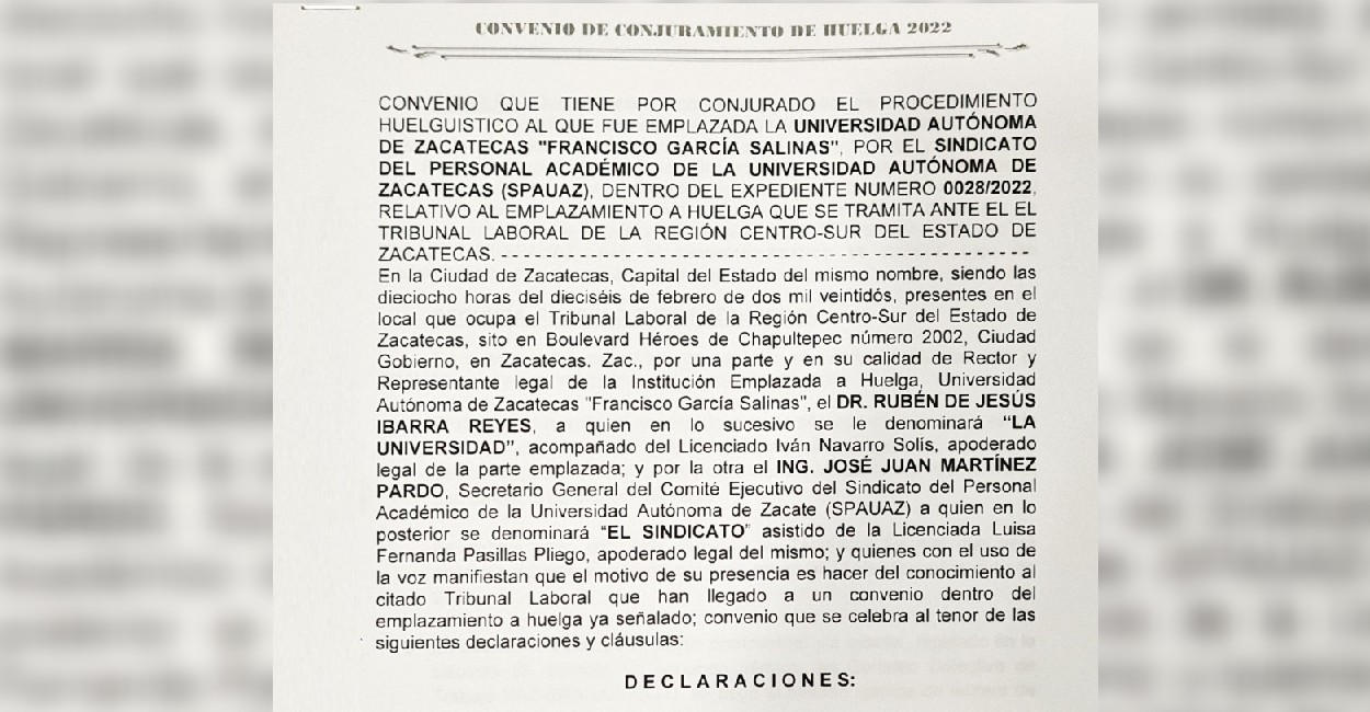 El líder del SPAUAZ traicionó a los agremiados al acordar el desistimiento a huelga sin consultar al gremio.