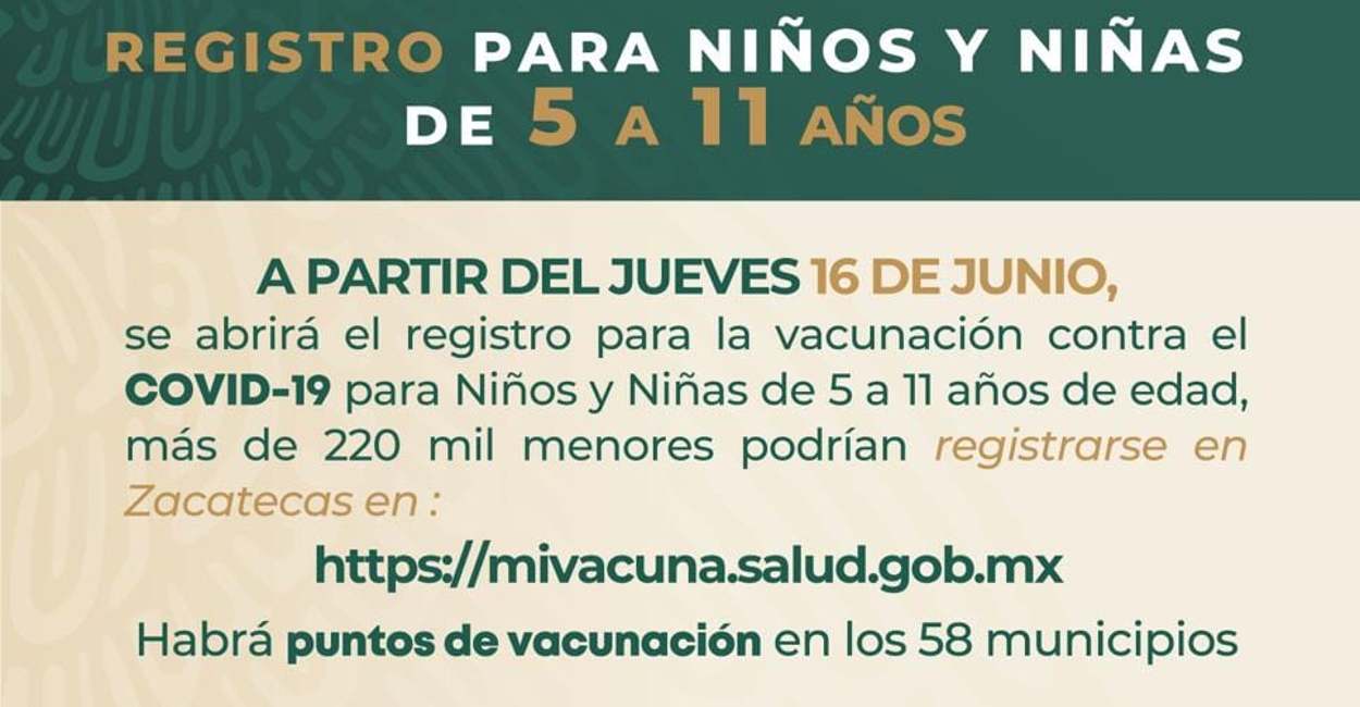 Registro Vacuna Niños De 5 A 11 Años Covid
