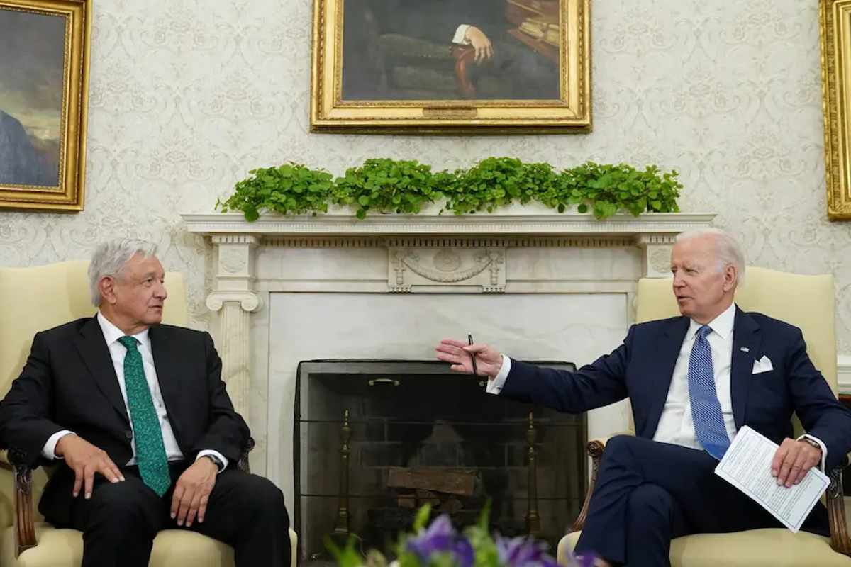 Andrés Manuel López Obrador y Joe Biden en la Casa Blanca.
