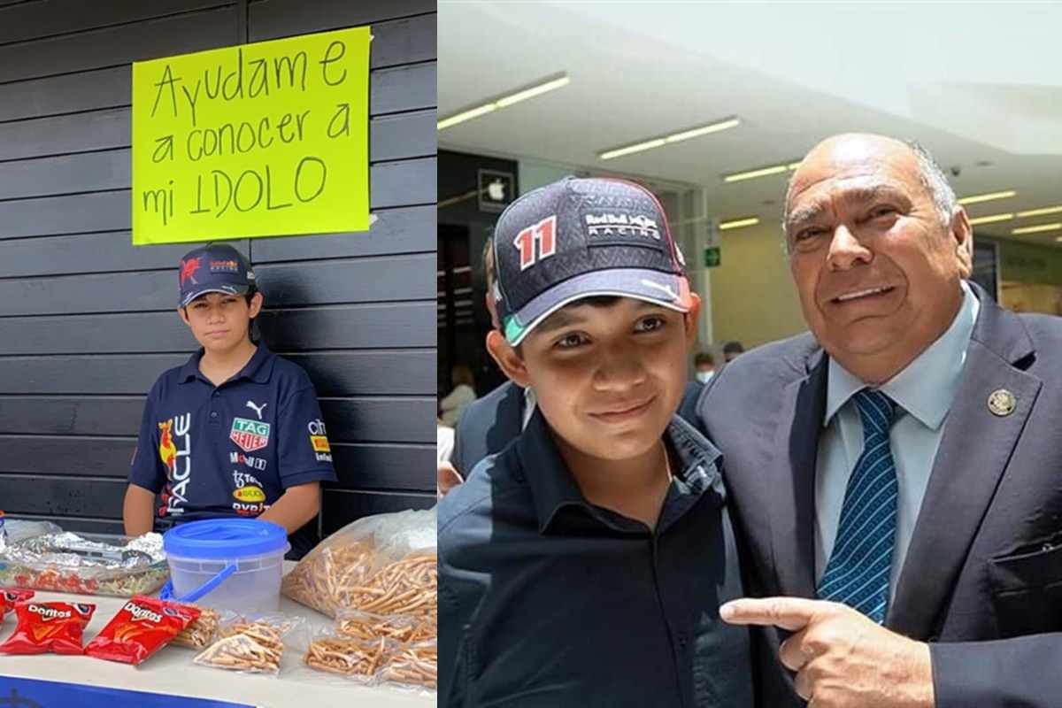 Matías vendía churros para ir al Gran Premio de México donde conocería a Checo Pérez. | Foto: Cortesía.