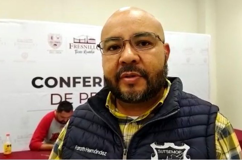 Farath Eduardo Hernández, integrante del comité estatal del Sutsemop. | Foto: Ángel Martínez.