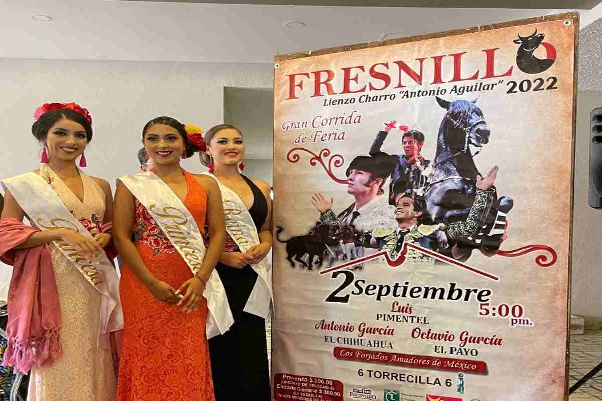 Las guapas candidatas a reina de Fresnillo engalanaron la conferencia de prensa en donde se dio a conocer el cartel para la corrida del 2 de septiembre. | Foto: Cortesía.