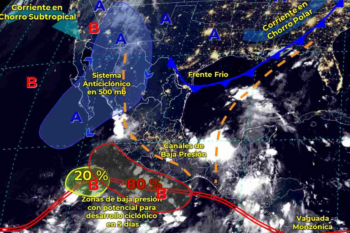 Mapa meteorológico de México de este 13 de septiembre de 2022