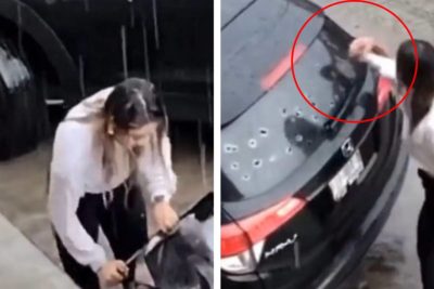 novia destroza auto con picahielos