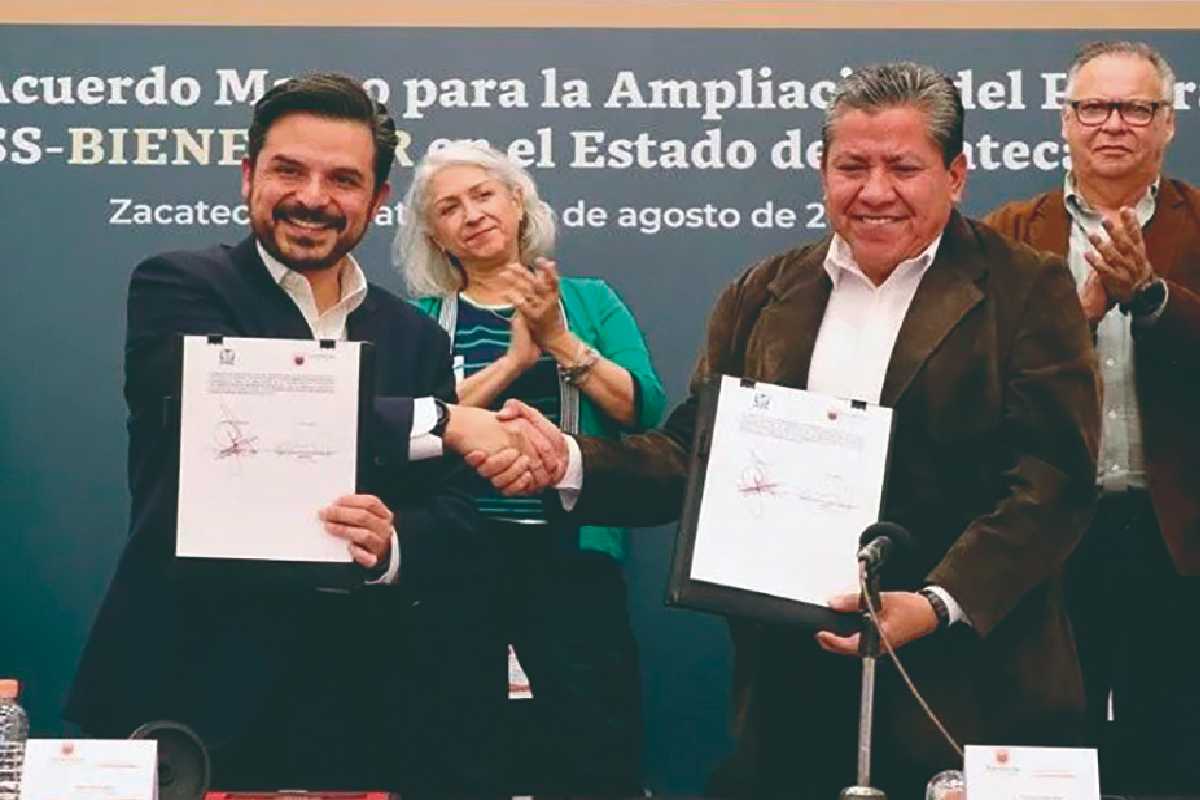 Zoé Robledo y David Monreal, firma convenio IMSS BIENESTAR. | Foto: Cortesía.