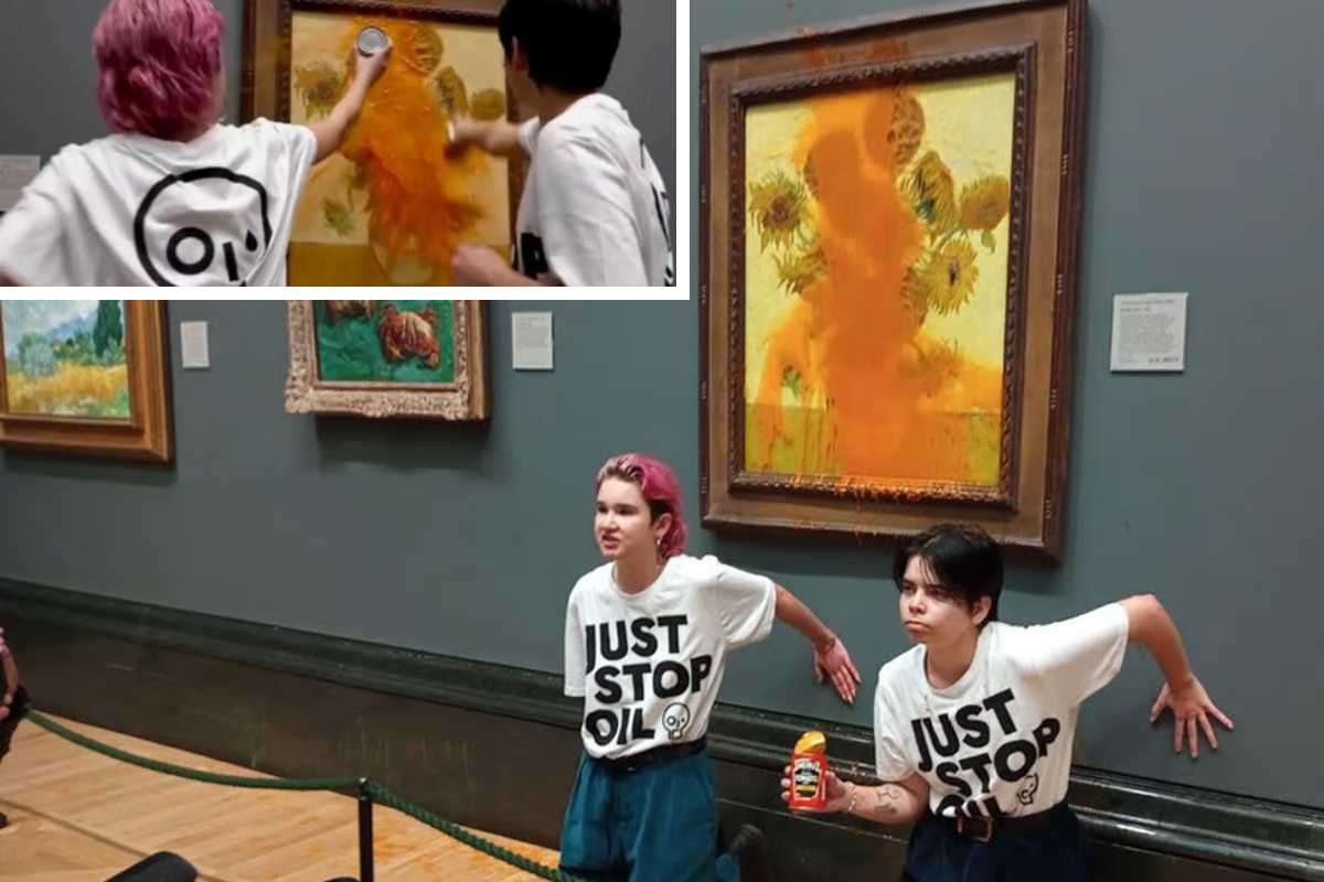 Arrojan sopa a una pintura de Van Gogh, ‘Los girasoles’. | Foto: Cortesía.