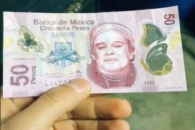 billetes falsos 50 pesos Juan Gabriel